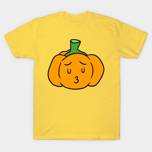 Kissy Face - Orange Bell Pepper T-Shirt by saradaboru